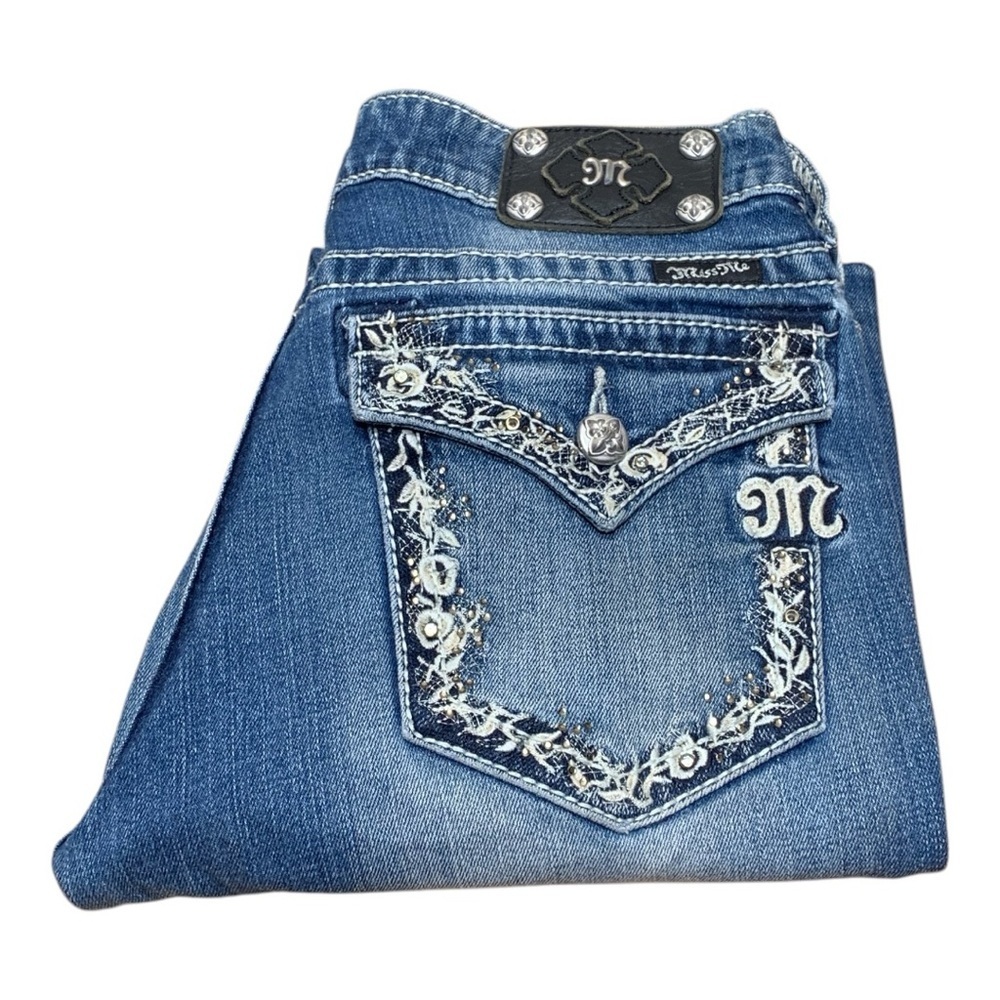 Women’s Miss Me JP5521B Boot Cut Denim Jeans Sz 31 x 29 - Picture 5 of 6